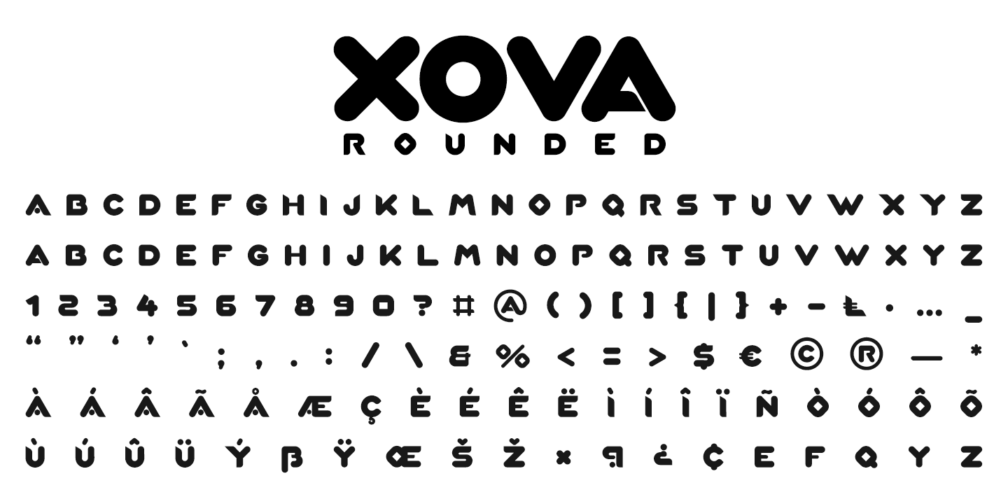 Ejemplo de fuente Xova Rounded #3